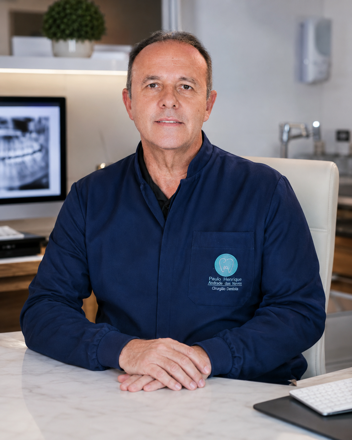 Dr. Paulo Henrique em seu consultório odontológico em Ourinhos
